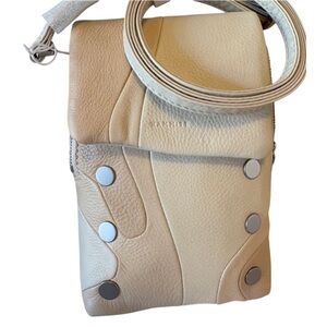 Hammitt VIP Coastal Crossbody Cream Brushed Silver Leather Women'sBag NWT & Dust